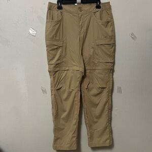 Rei Co Op Pants Shorts Women 14 Sahara Convertible Cargo Outdoor Side Zip Beige